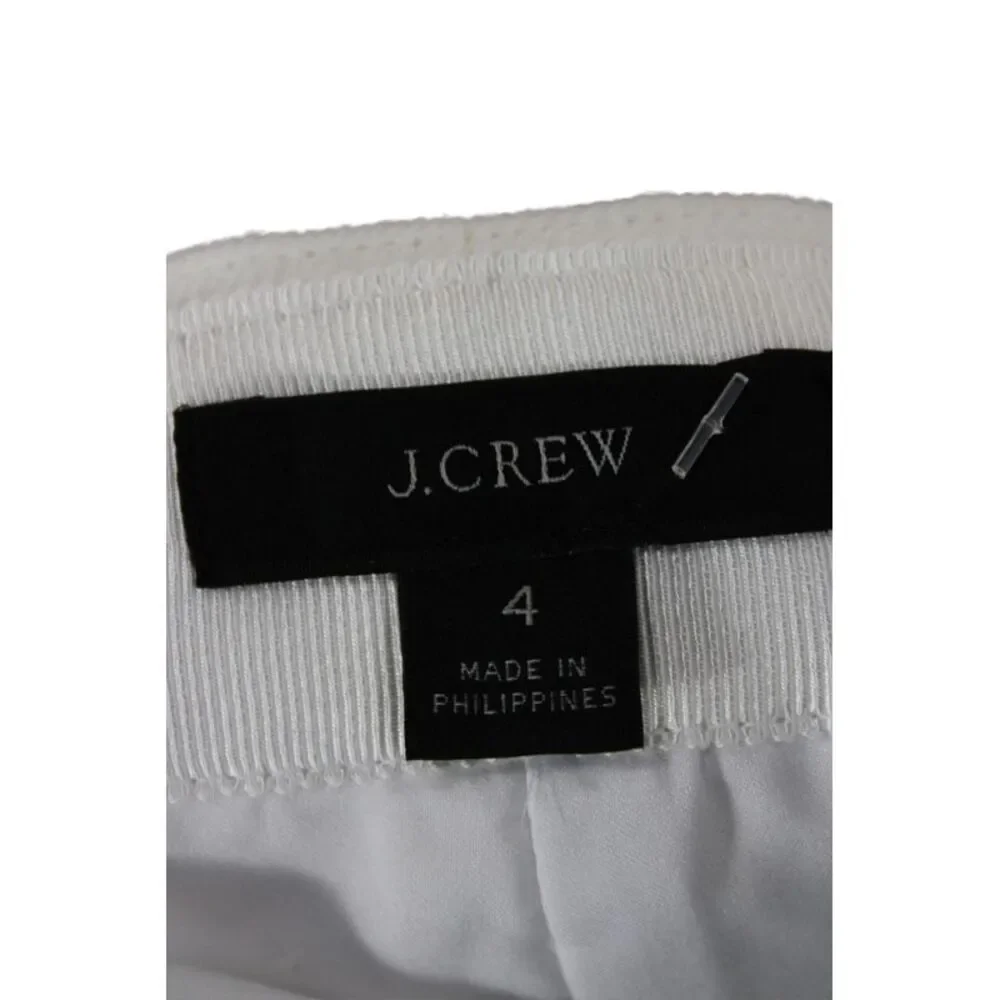 J Crew Women Mini Wrap Skort White Linen Blend Size 4